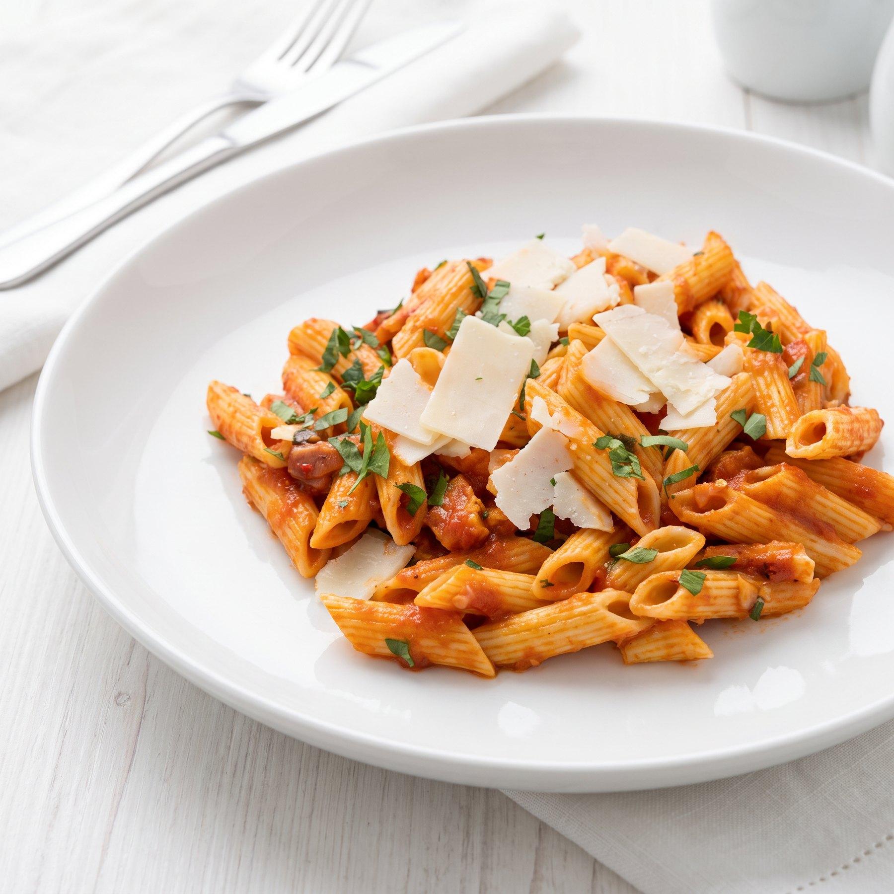 Penne met parmezaan